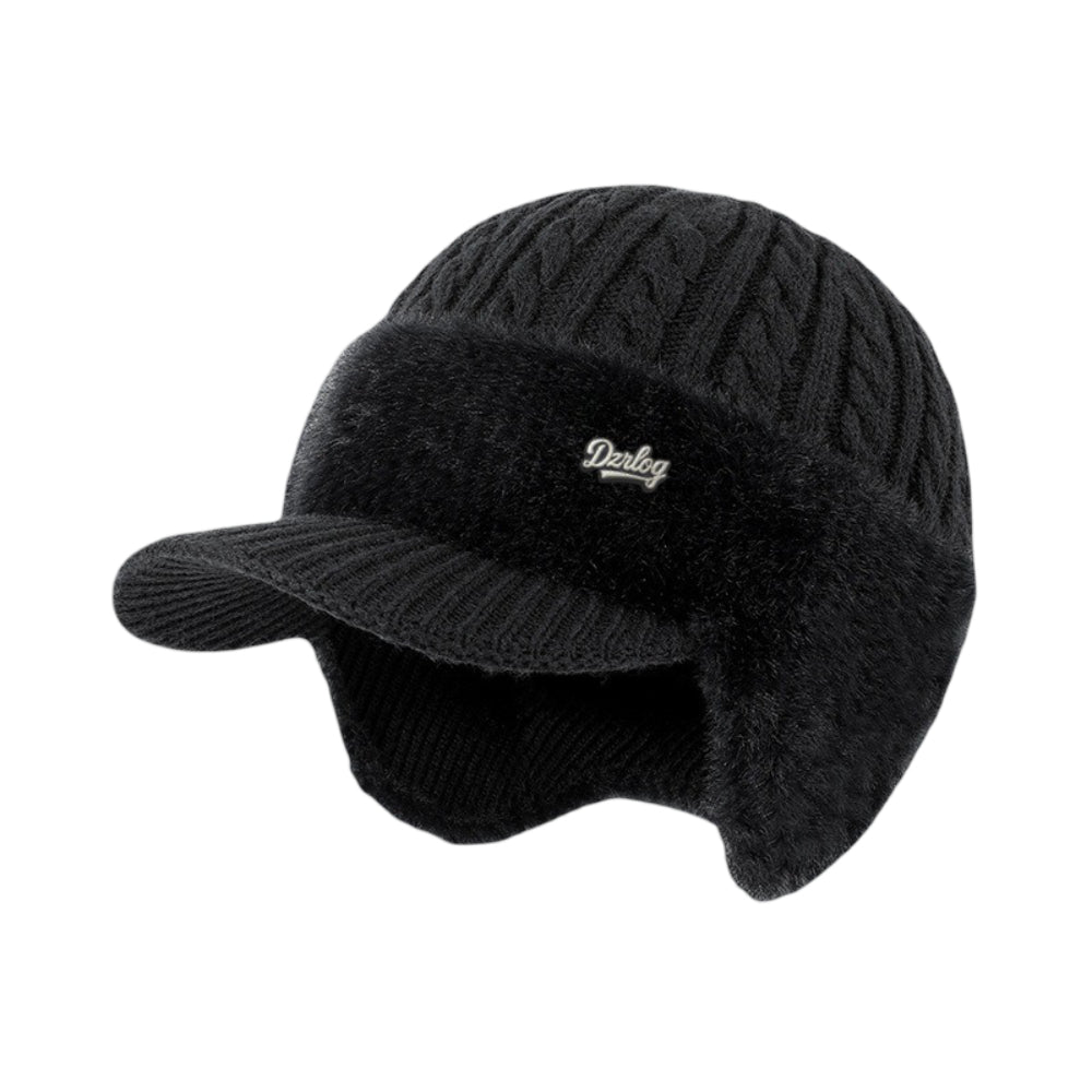 Winter Trapper Hat with Ear Flaps and Visor