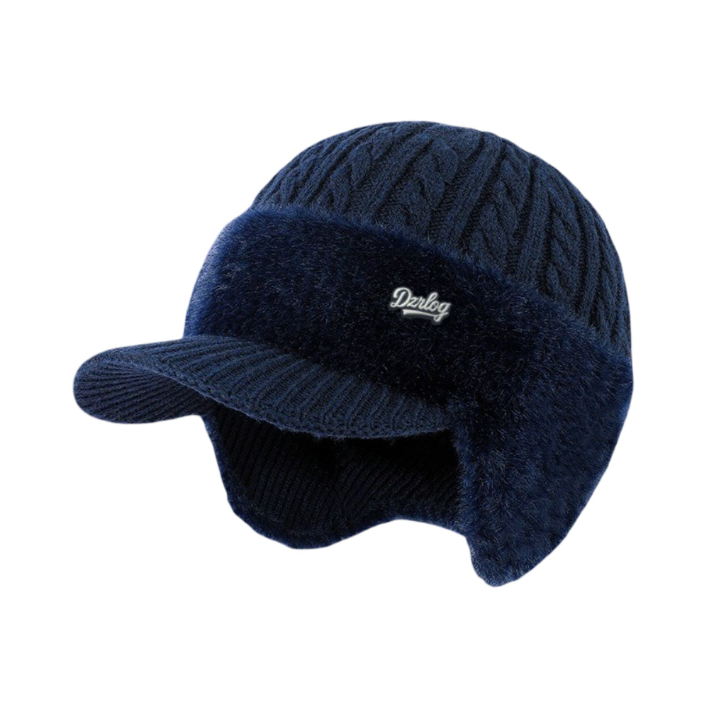 Winter Trapper Hat with Ear Flaps and Visor