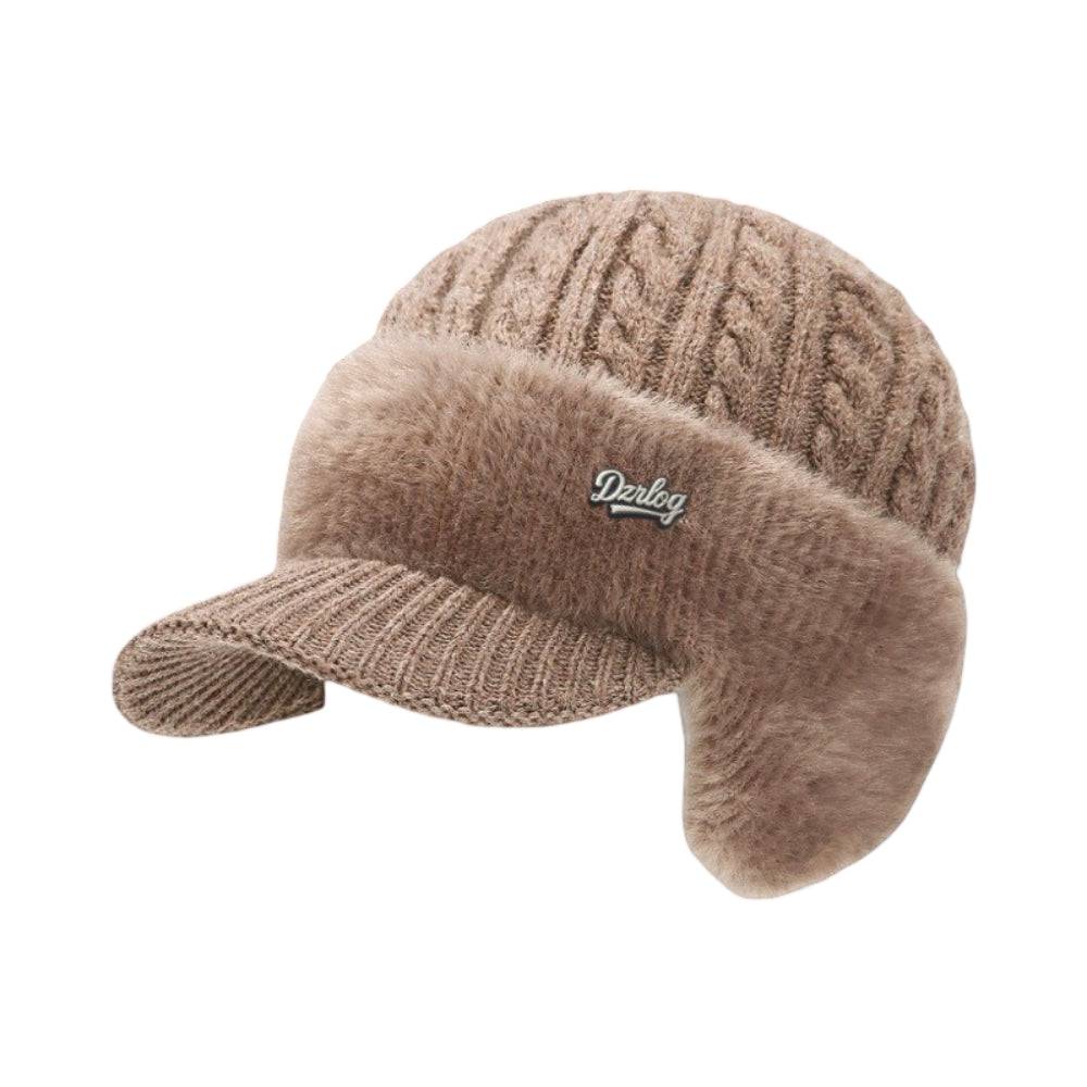 Winter Trapper Hat with Ear Flaps and Visor