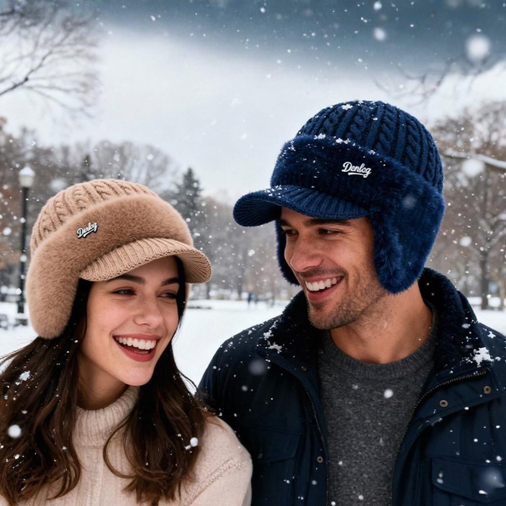 Winter Trapper Hat with Ear Flaps and Visor