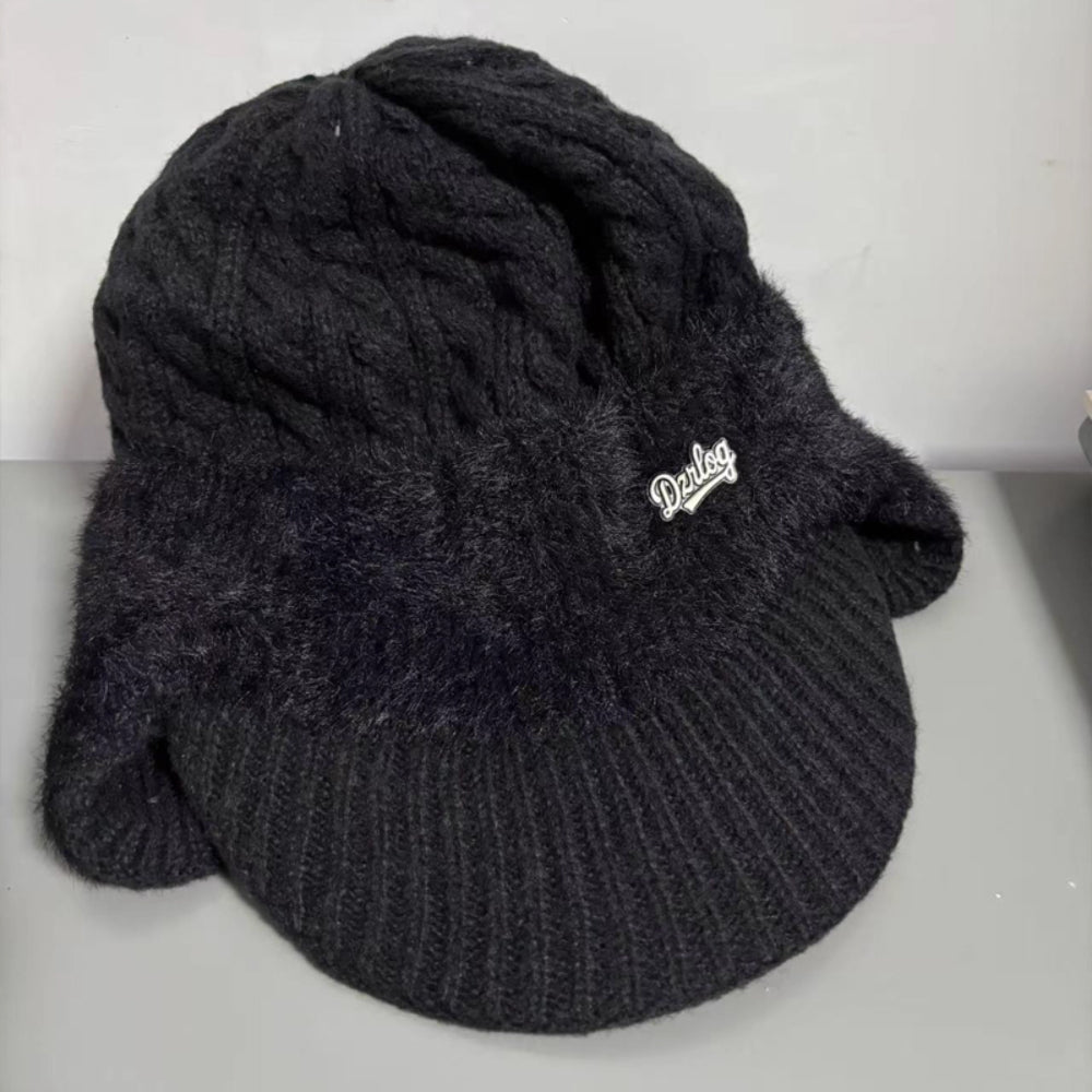 Winter Trapper Hat with Ear Flaps and Visor