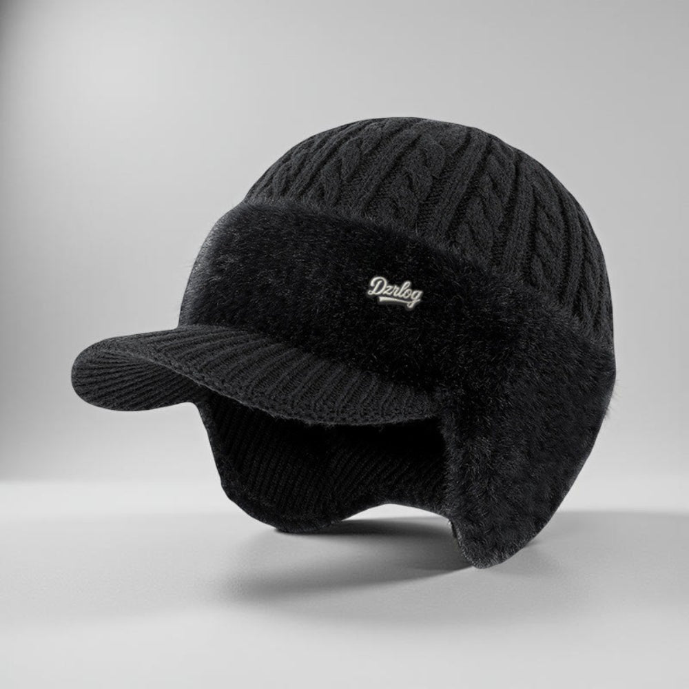Winter Trapper Hat with Ear Flaps and Visor
