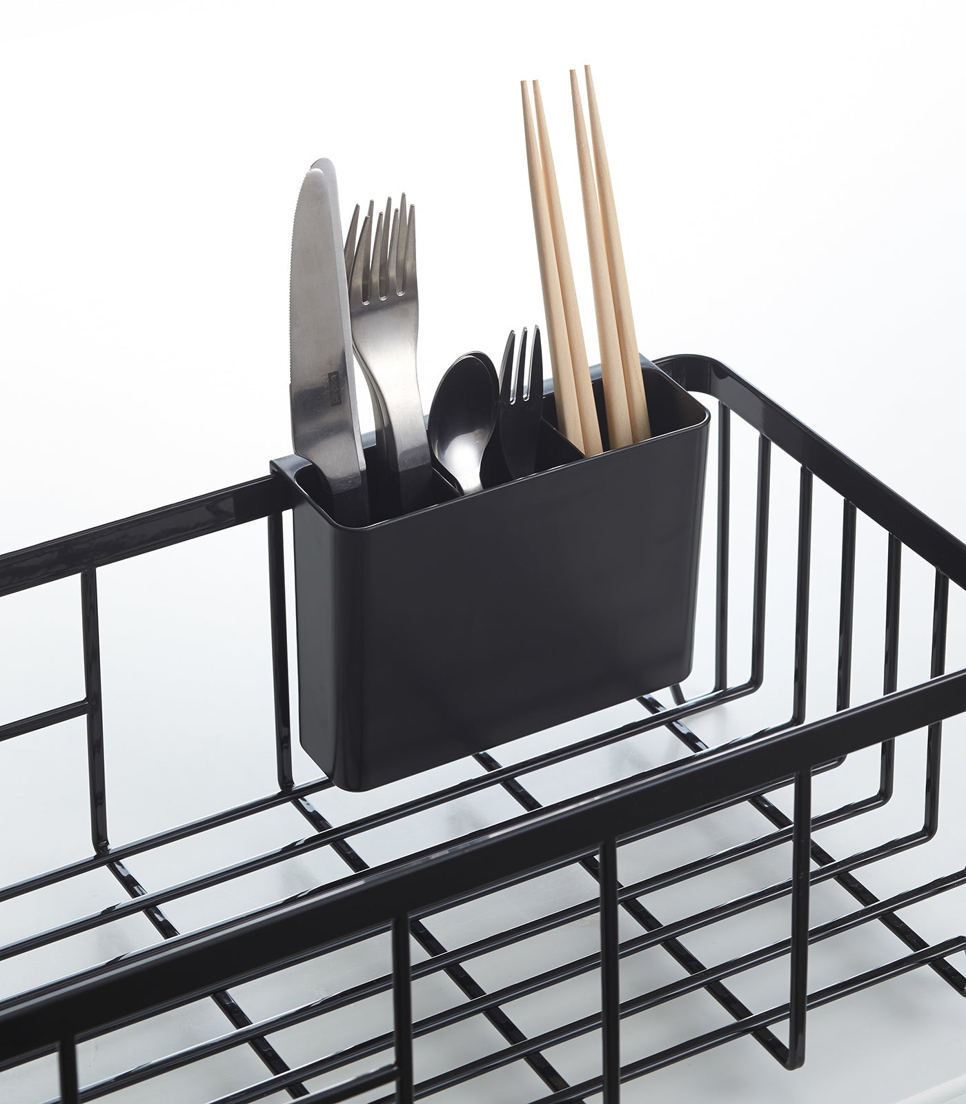 Compact Self-Draining Steel Dish Drying Rack