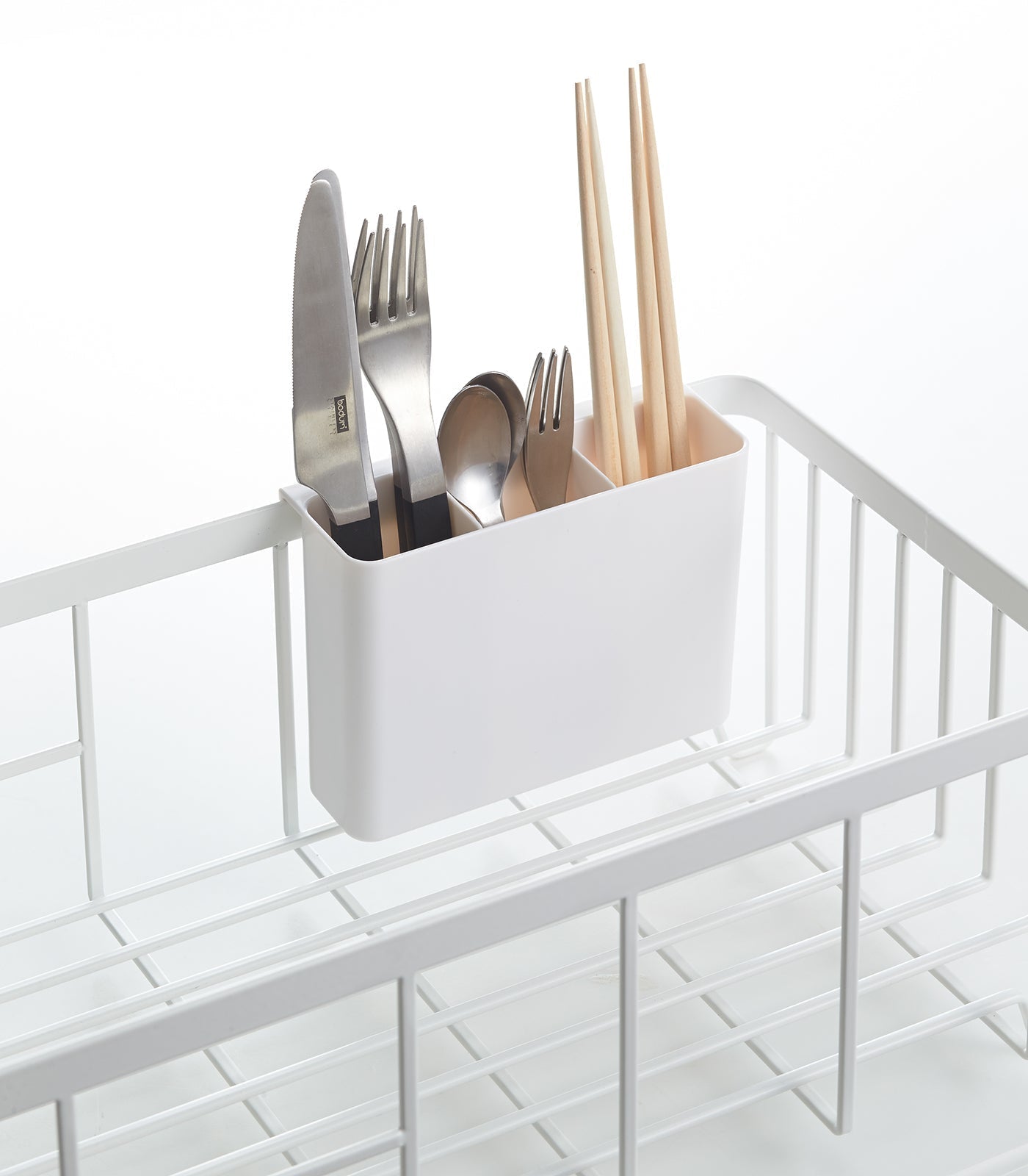 Compact Self-Draining Steel Dish Drying Rack