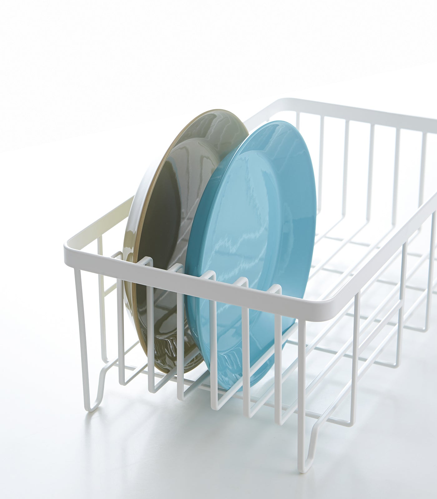 Compact Self-Draining Steel Dish Drying Rack