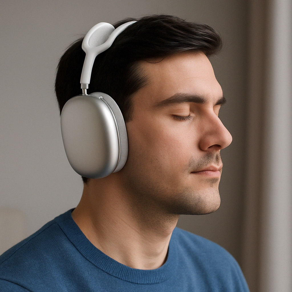 Wireless Noise Cancelling Over Ear Headphones with Deep Bass