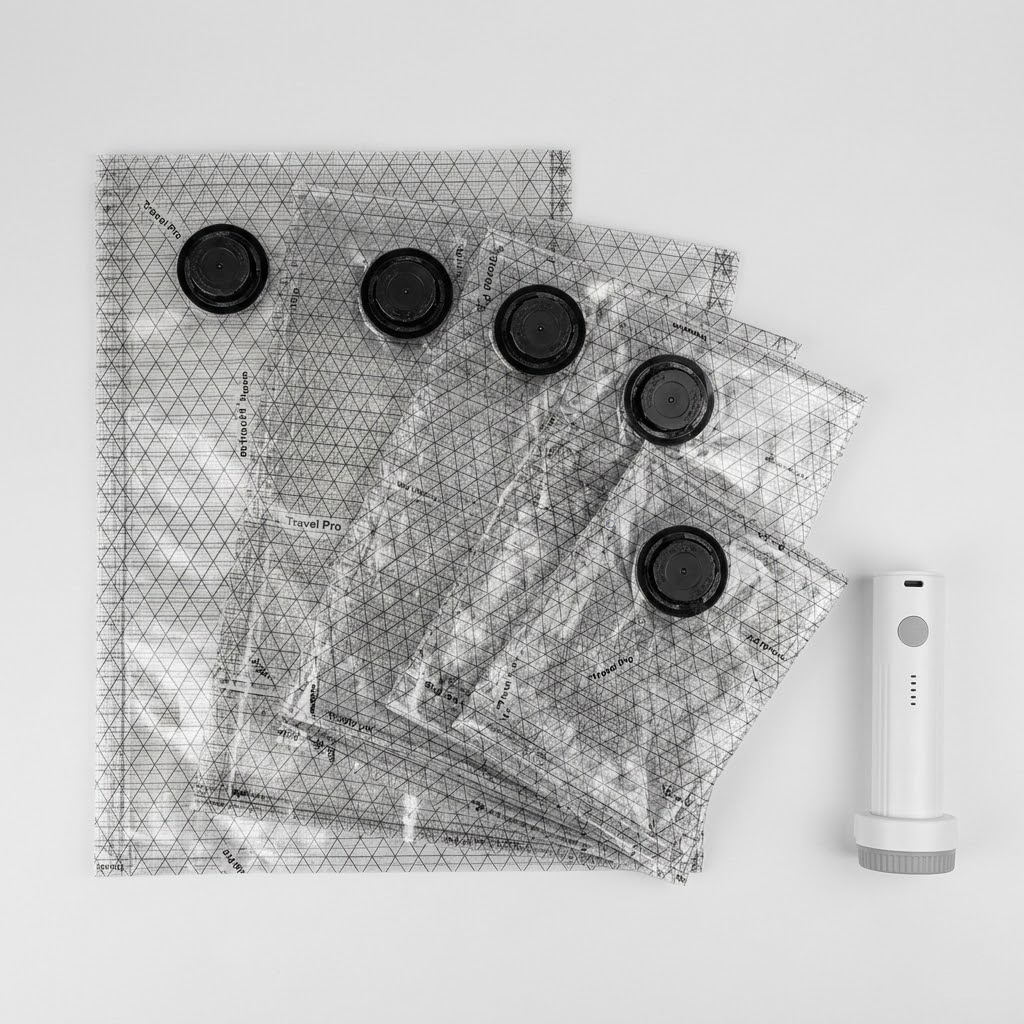 Cordless Vacuum Storage Bags with Rechargeable Pump Set