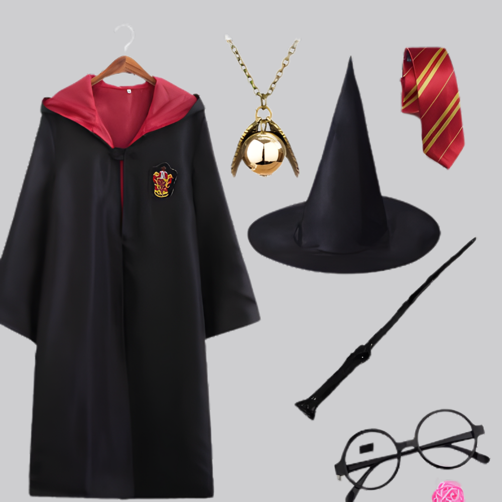 Complete Wizard Costume Set with Cloak and Accessories for All Ages