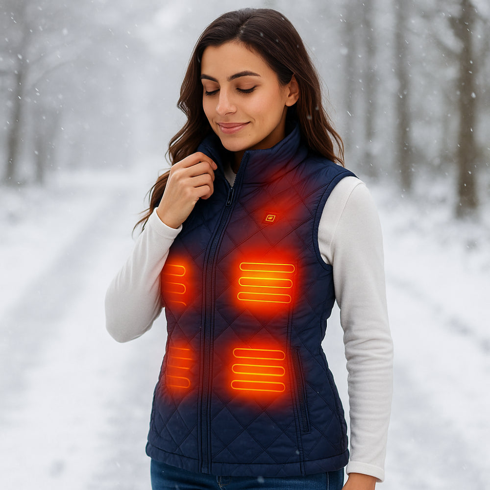 Women's Slim Fit Heated Vest with 9 Heating Zones