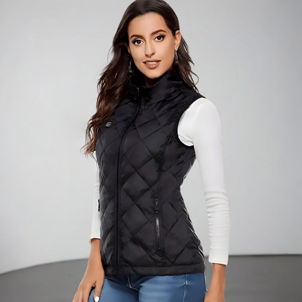 Women's Slim Fit Heated Vest with 9 Heating Zones