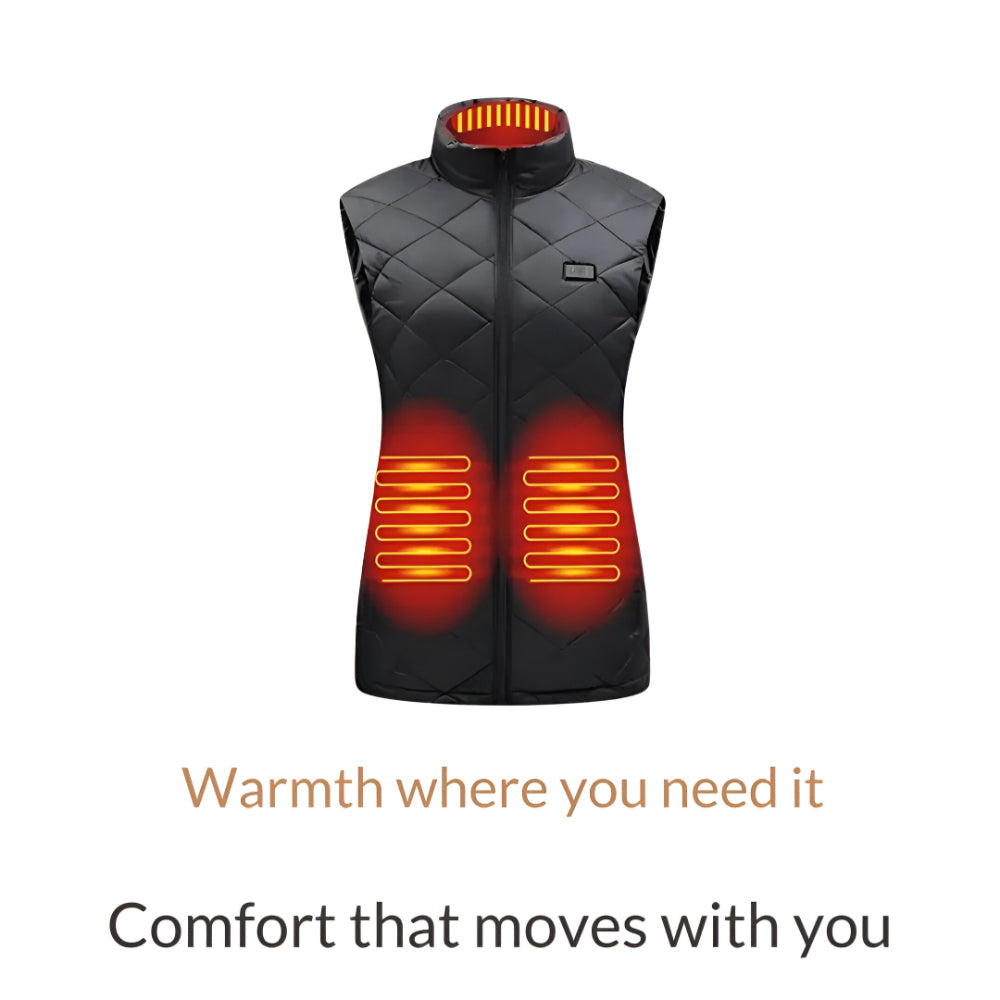 Women's Slim Fit Heated Vest with 9 Heating Zones