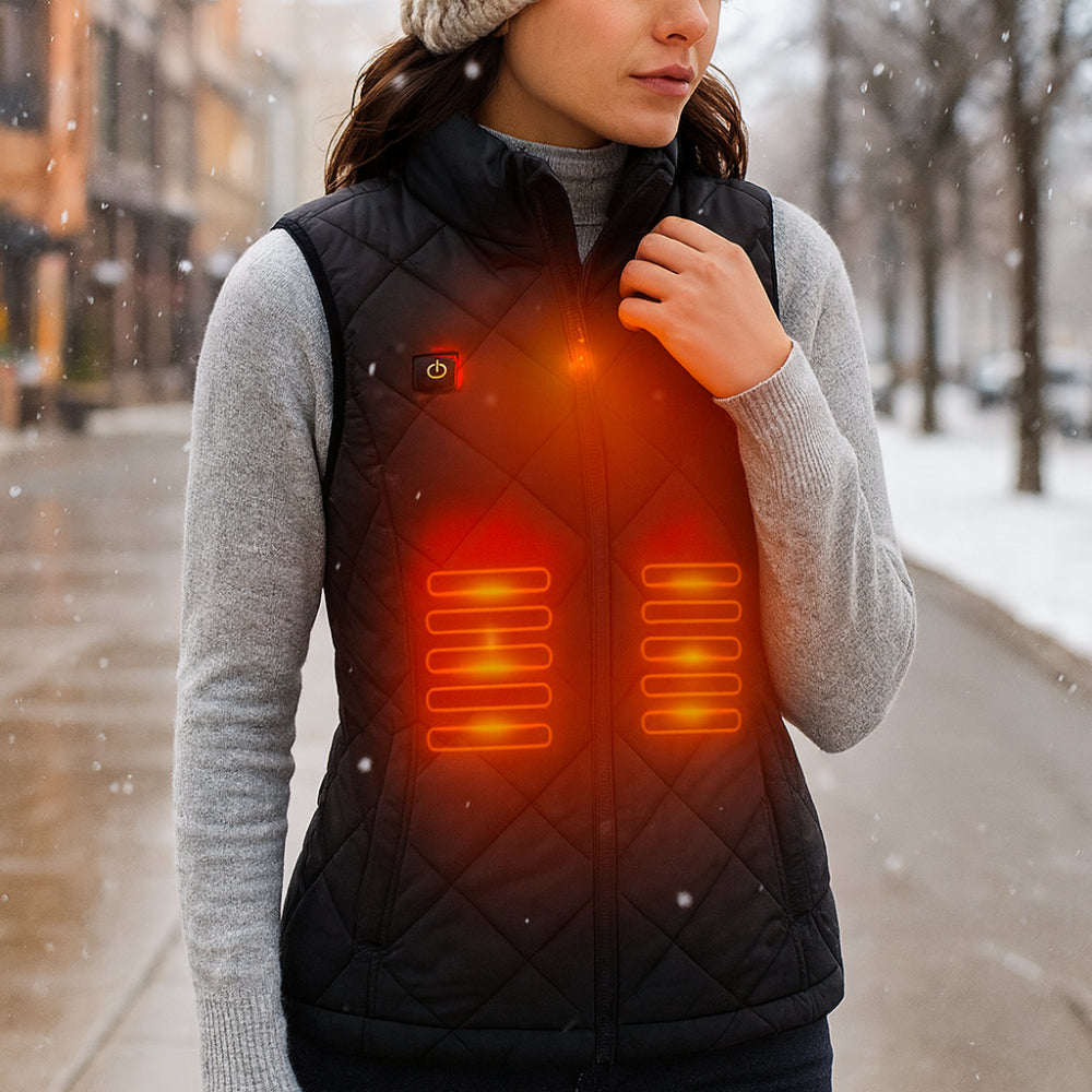 Women's Slim Fit Heated Vest with 9 Heating Zones