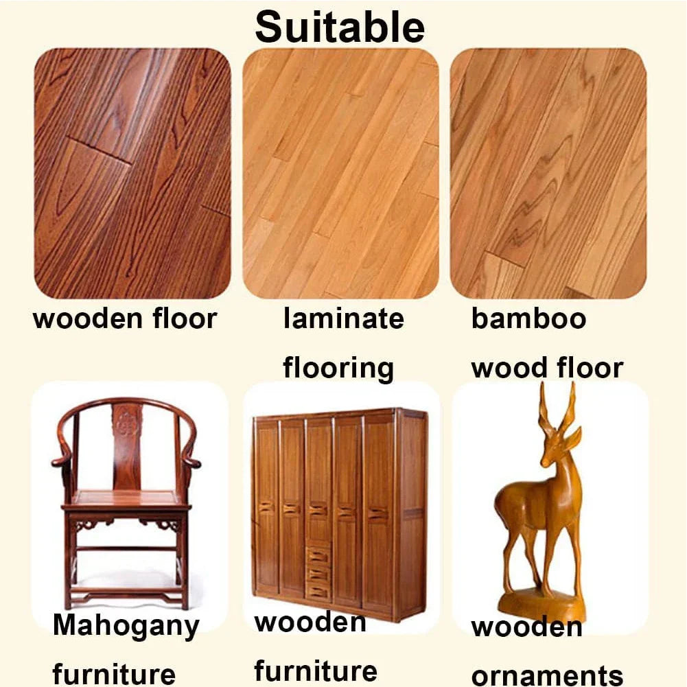 Natural Beeswax Balm for Wooden Furniture with Application Brush