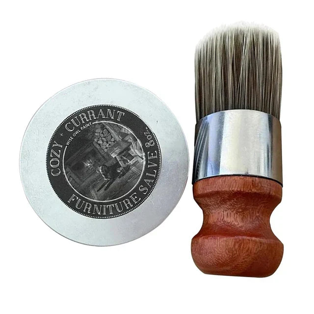 Natural Beeswax Balm for Wooden Furniture with Application Brush