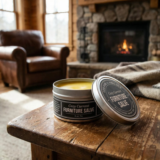 Natural Beeswax Balm for Wooden Furniture with Application Brush