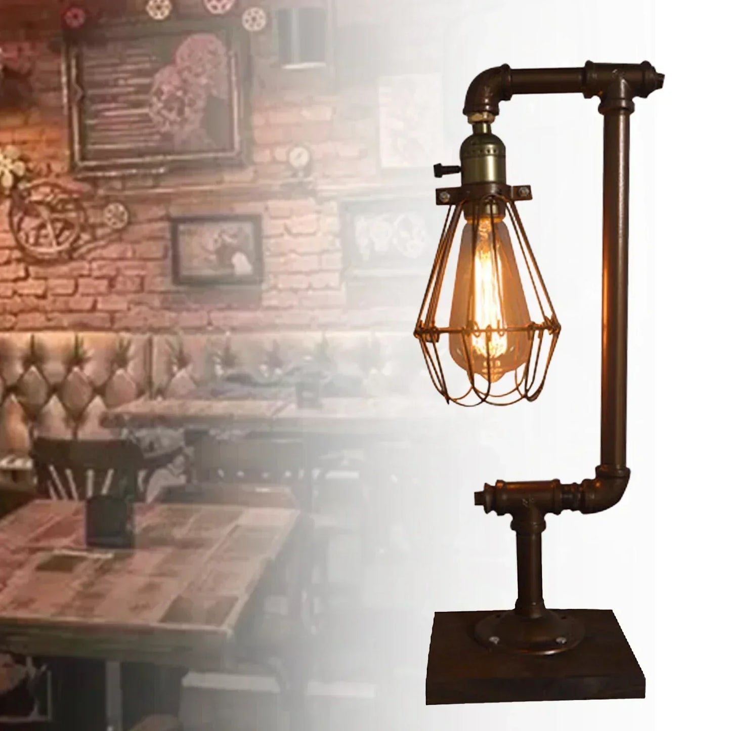 Vintage Metal Table Lamp with Retro Design