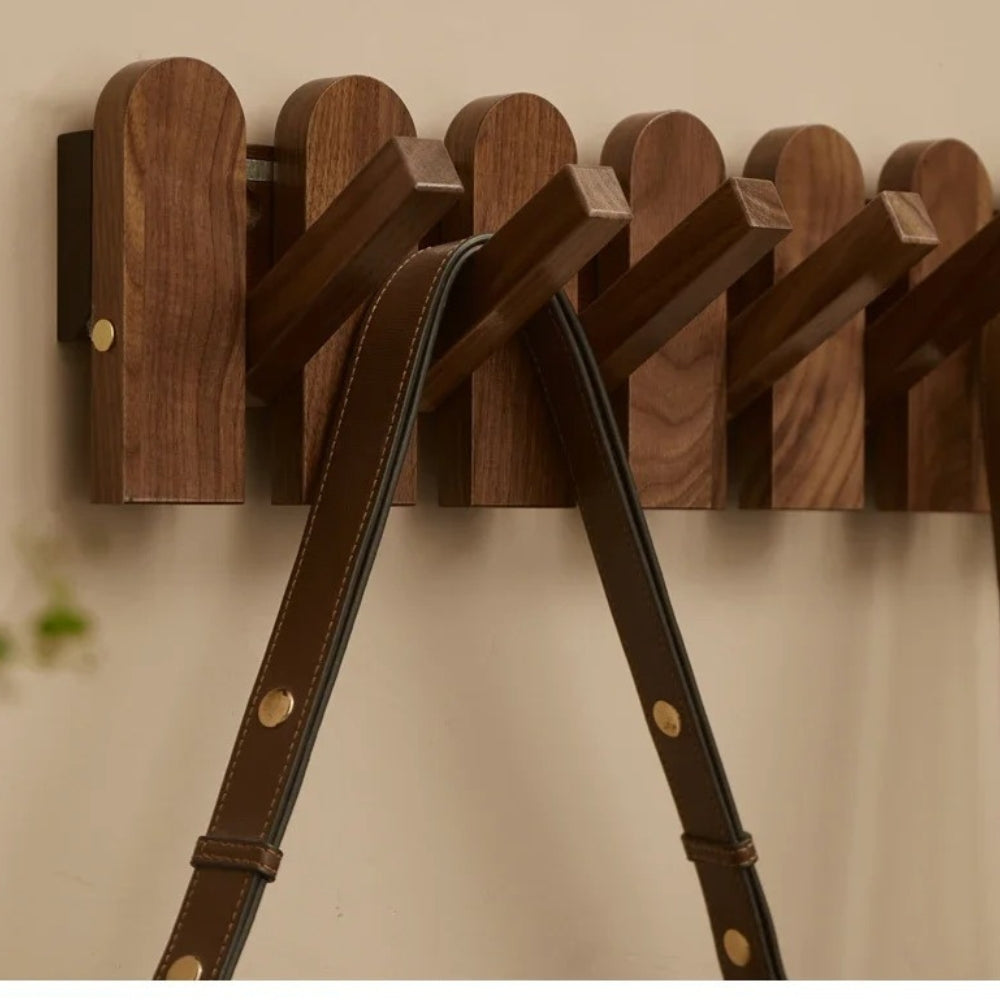 Piano Key Wooden Wall Coat Rack