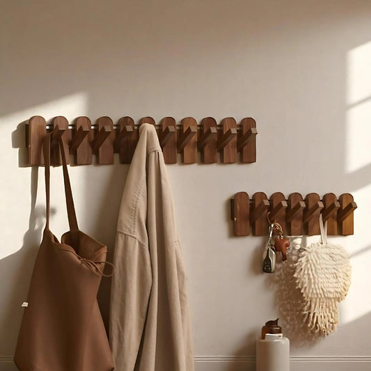 Piano Key Wooden Wall Coat Rack
