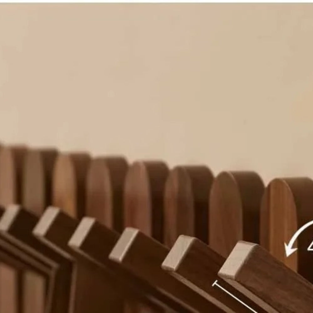 Piano Key Wooden Wall Coat Rack
