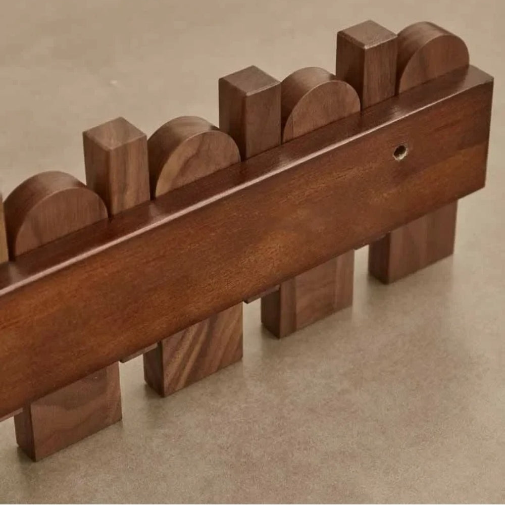 Piano Key Wooden Wall Coat Rack