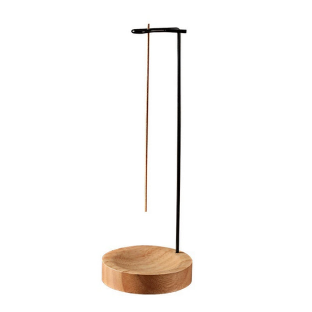 Wooden Incense Burner with Metal Stand for Meditation and Yoga