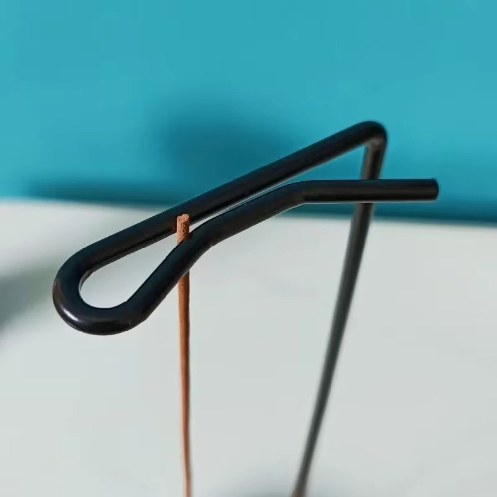 Wooden Incense Burner with Metal Stand for Meditation and Yoga