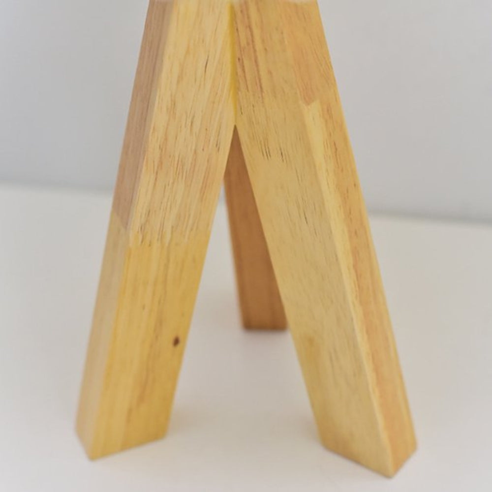 Wooden Tripod USB Table Lamp with Adjustable Light Colors