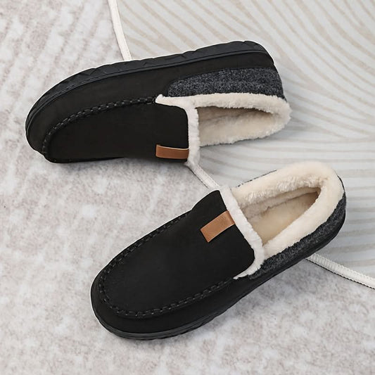 Men's Wool Loafer Slippers for Indoor Comfort
