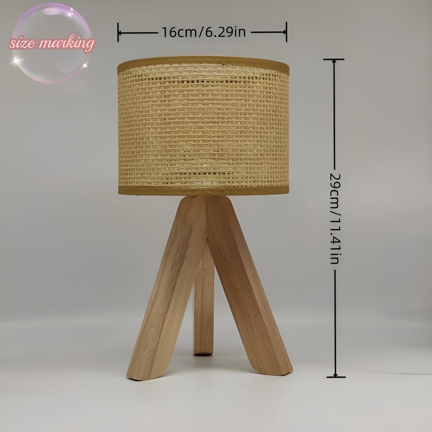 Handmade Rattan Table Lamp with USB and LED Lighting