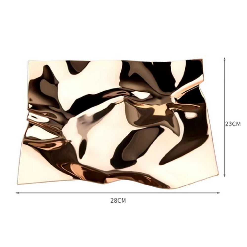Wrinkled Stainless Steel Decorative Tray