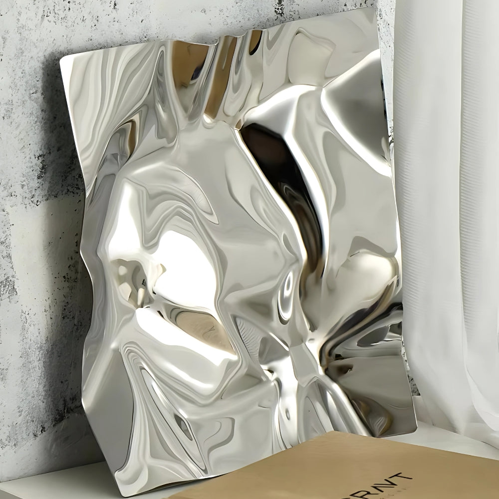 Wrinkled Stainless Steel Decorative Tray