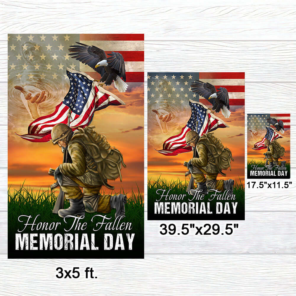Double-Sided Memorial Day Veteran Flag