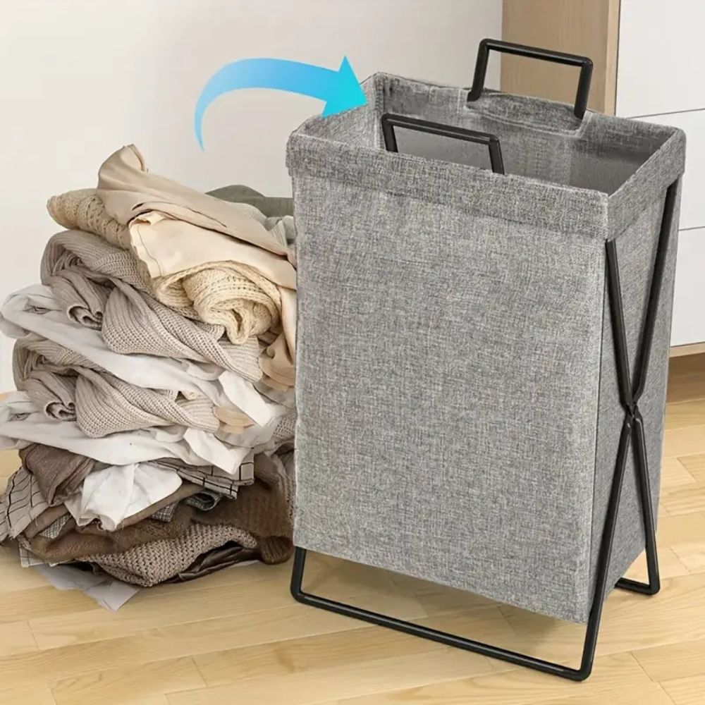 Foldable Water-Resistant Laundry Organizer with Sturdy Handles