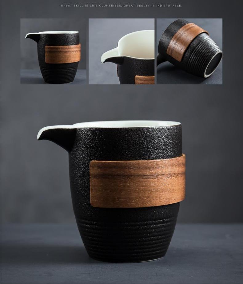 Japanese Minoyaki Kung Fu Tea Set with Teapot, Gaiwan, and Cups
