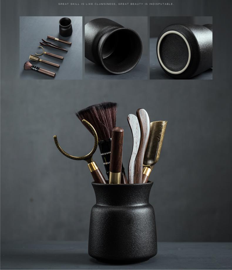 Japanese Minoyaki Kung Fu Tea Set with Teapot, Gaiwan, and Cups