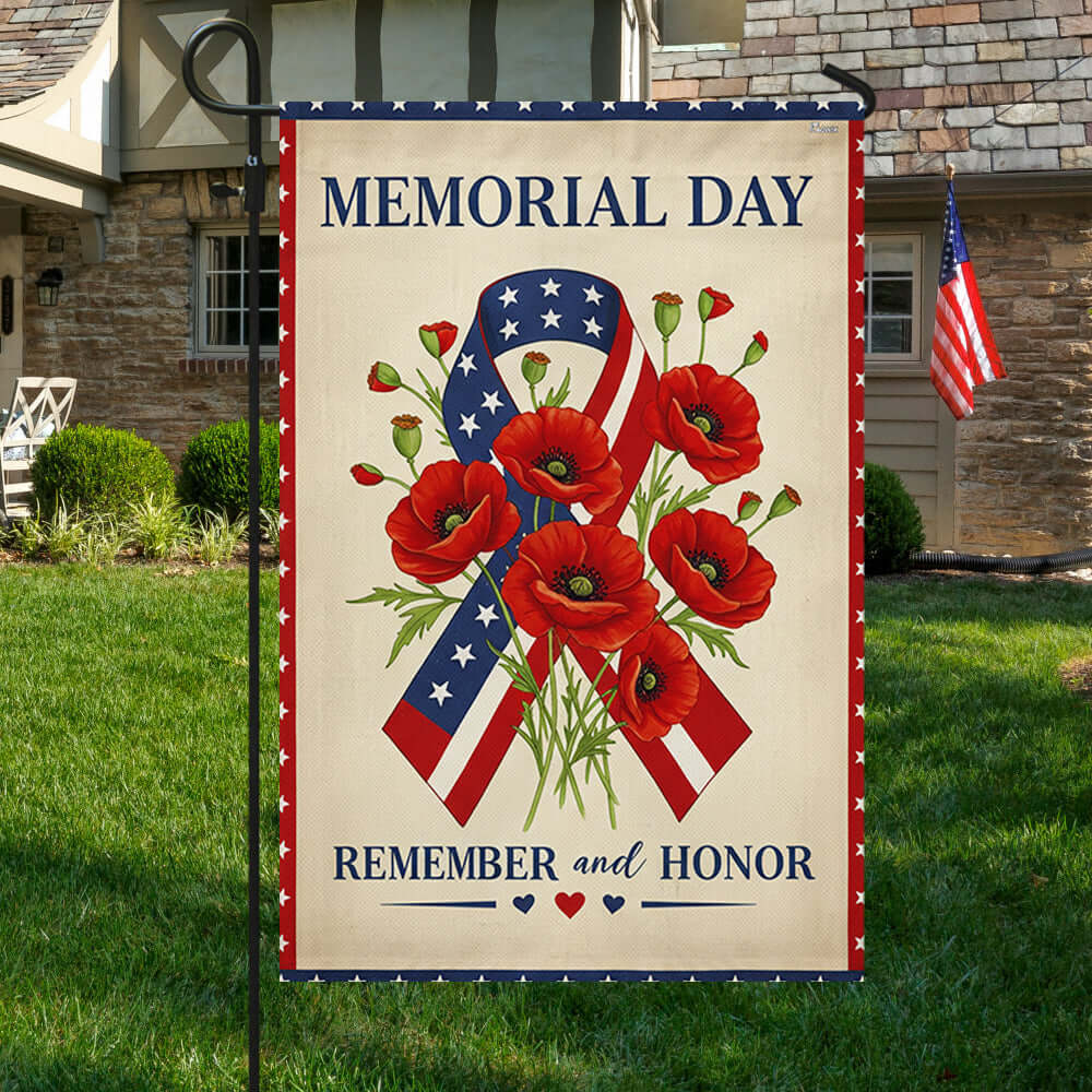 Memorial Day Double-Sided Canvas Flag