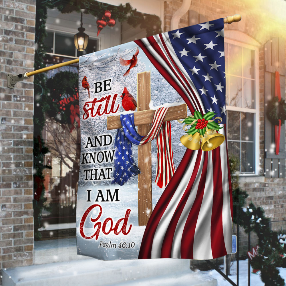 Jesus Christ Cross Flag Be Still And Know That I Am God