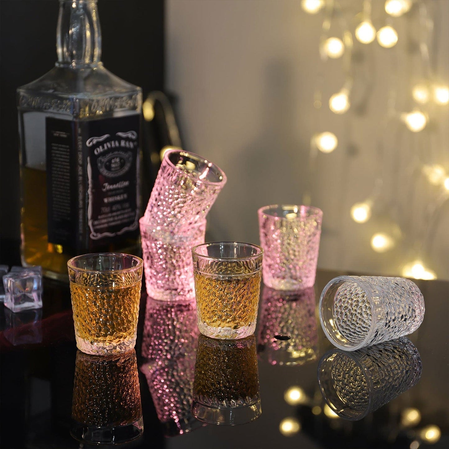 Engraved Clear Glass Tequila Shot Glasses Set