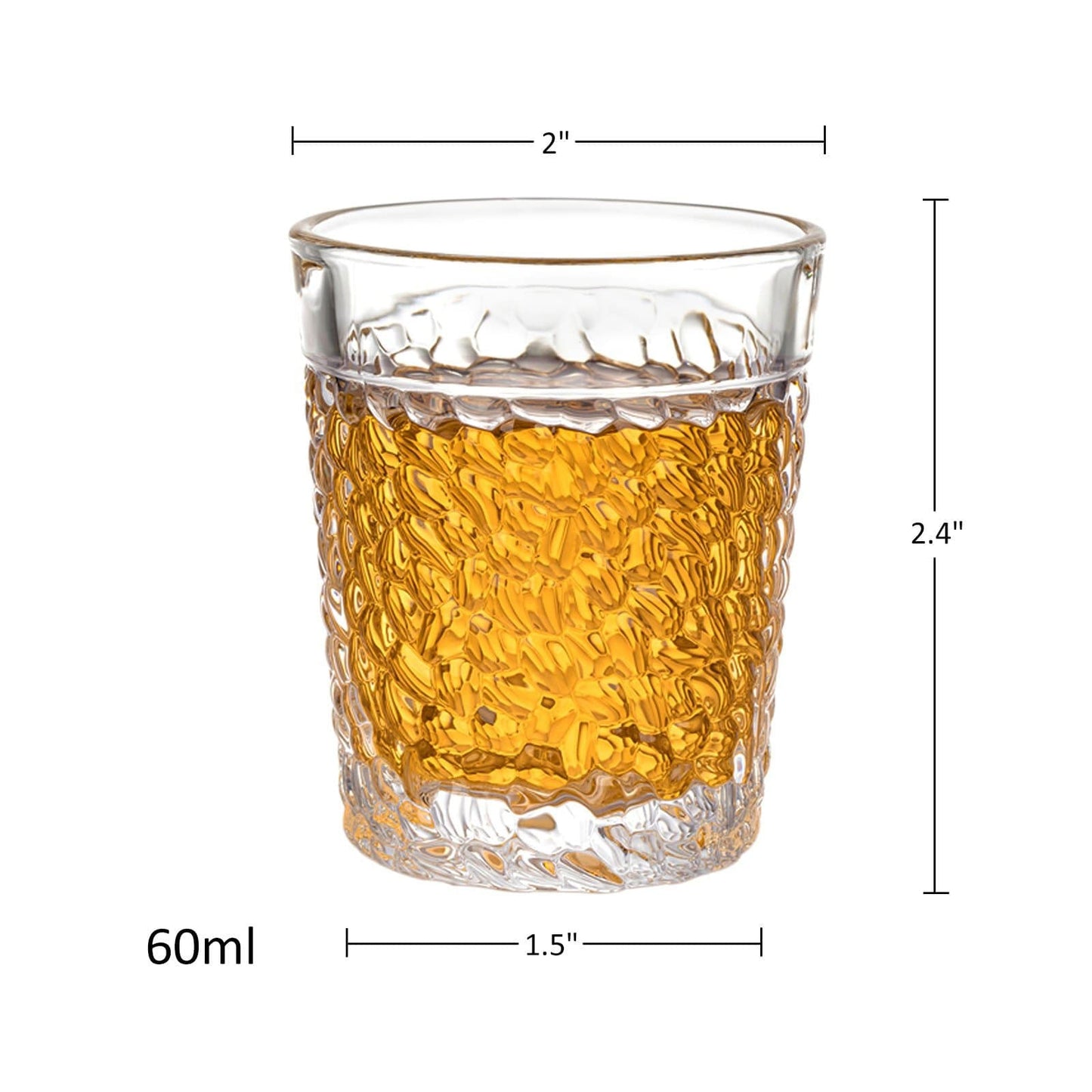 Engraved Clear Glass Tequila Shot Glasses Set