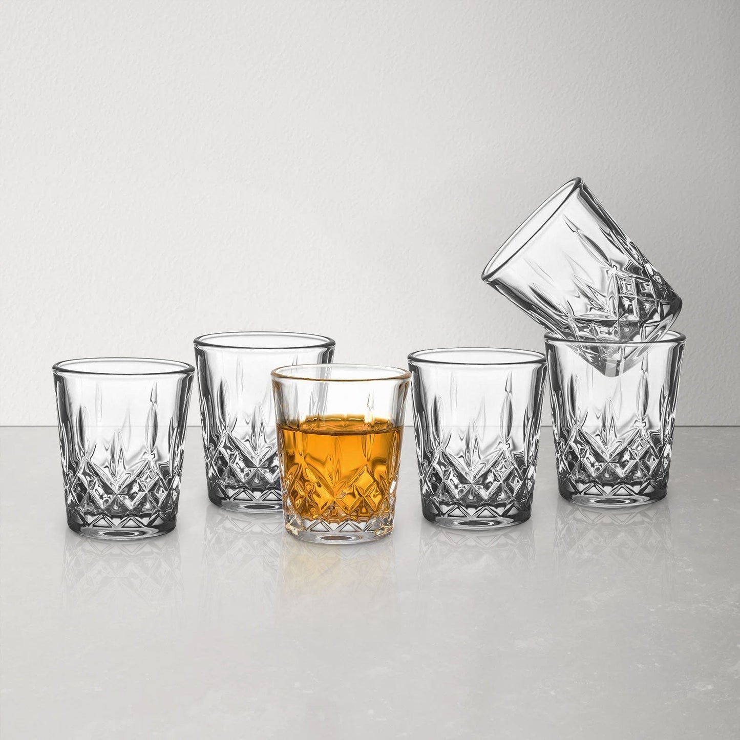 Engraved Clear Glass Tequila Shot Glasses Set