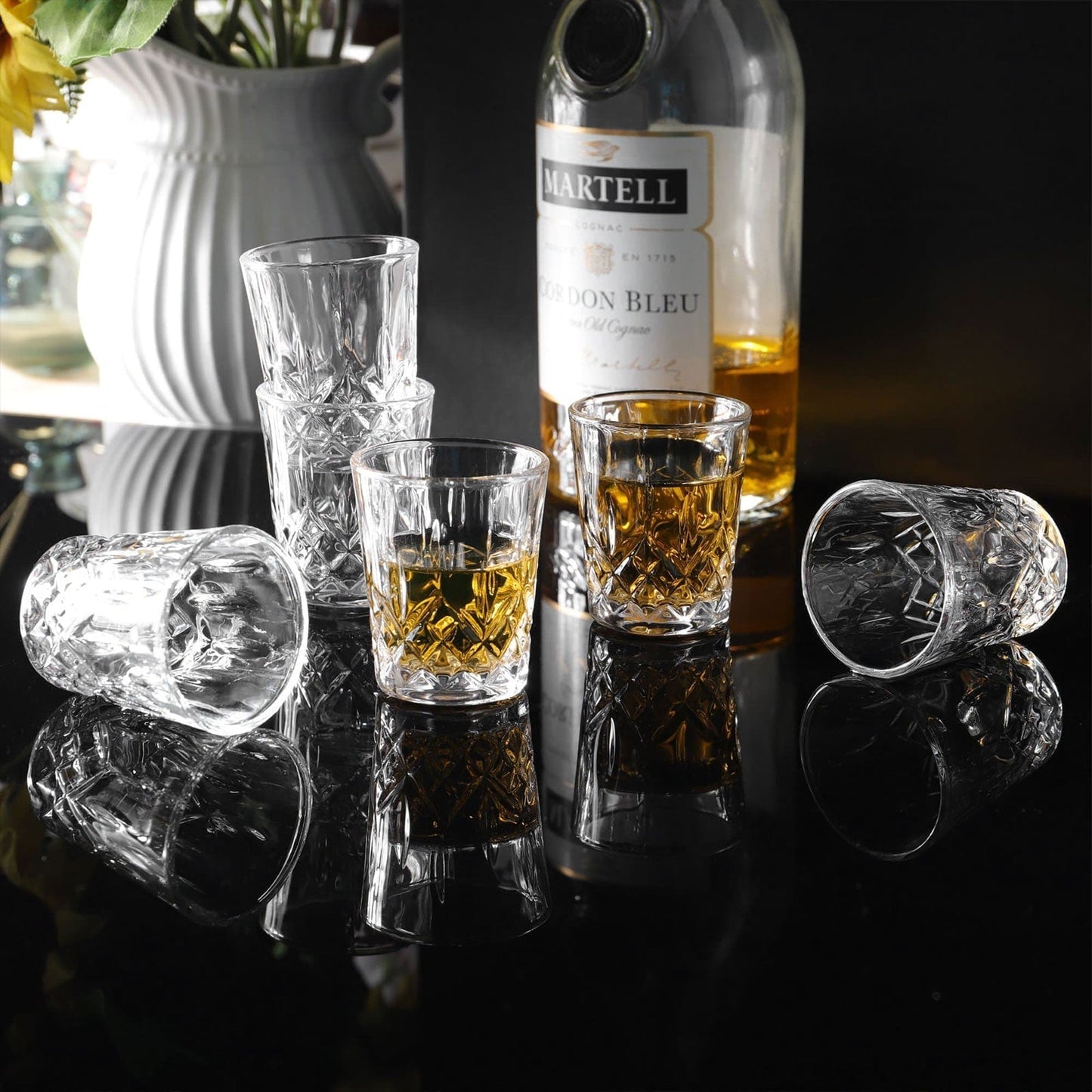 Engraved Clear Glass Tequila Shot Glasses Set