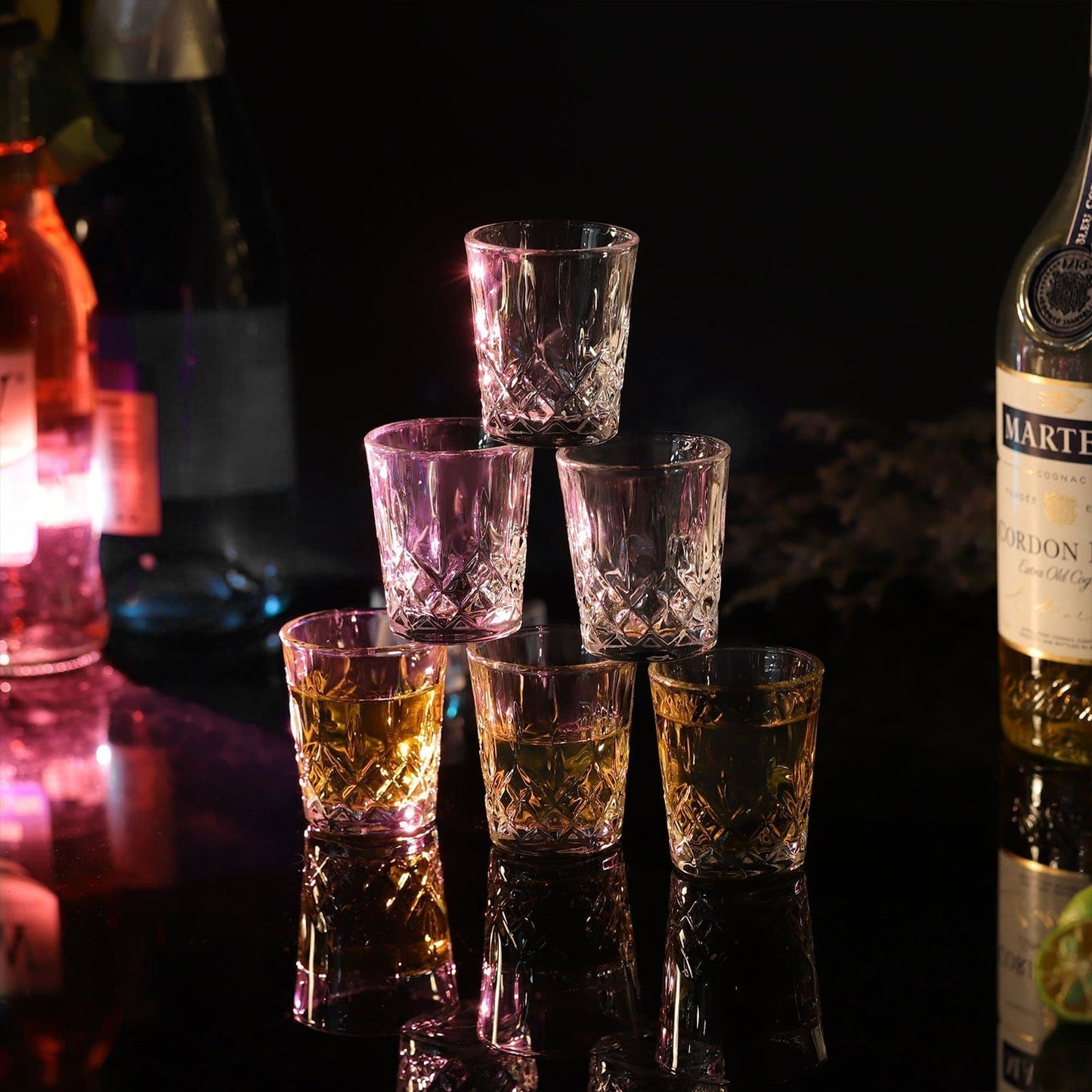 Engraved Clear Glass Tequila Shot Glasses Set