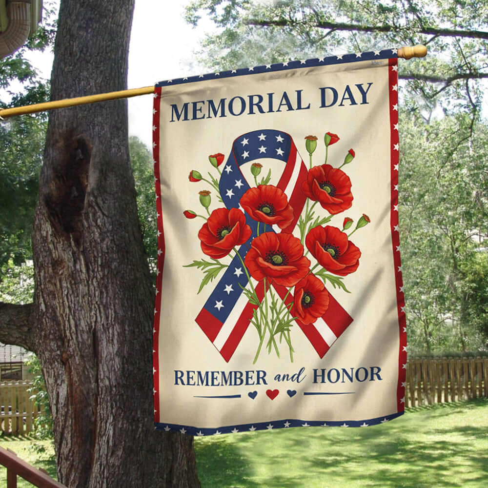 Memorial Day Double-Sided Canvas Flag