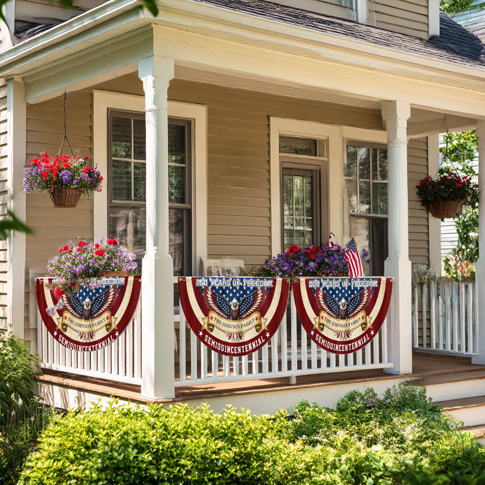 Personalized Patriotic Eagle Fan Flag for 250th Anniversary
