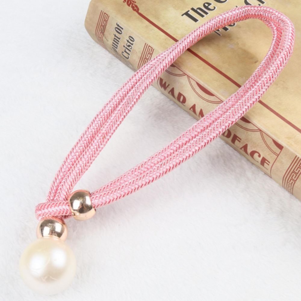Adjustable Faux Pearl Curtain Tie Backs - 2 Piece Set