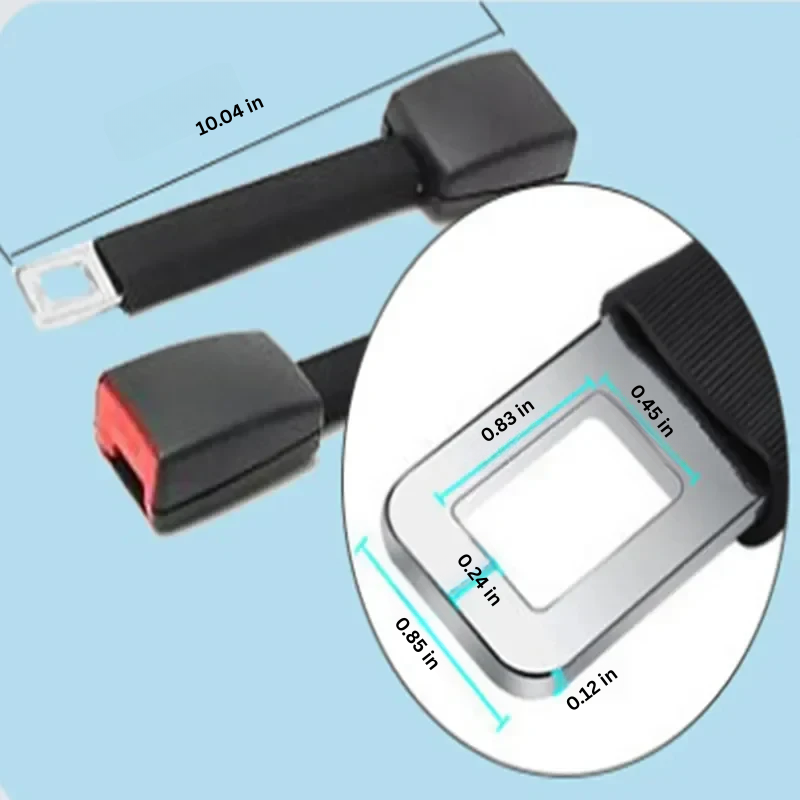 11 Inch Rigid Stem Seat Belt Extender for Comfort and Easy Access