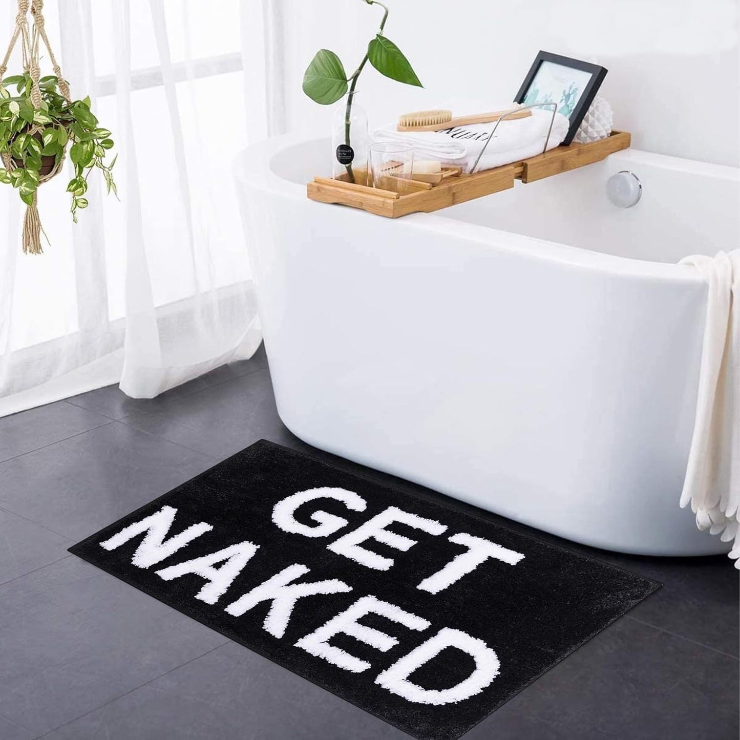 Soft Tufted Get Naked Bath Mat