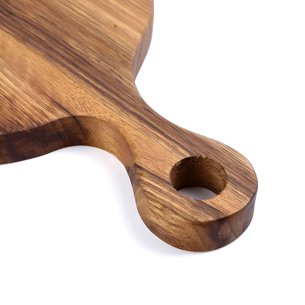 Solid Wood Serving Platter with Ergonomic Handle