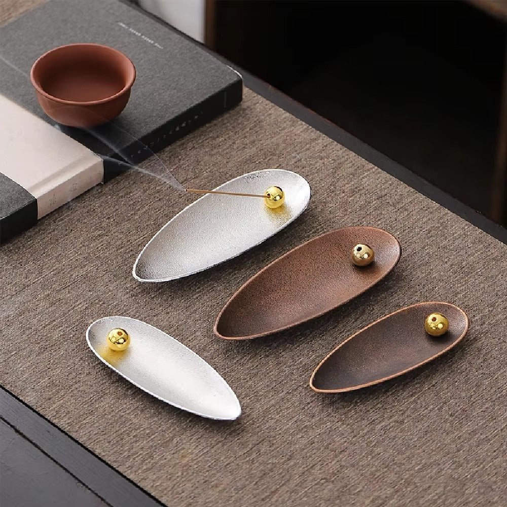 Movable Alloy Bead Incense Holder for Meditation