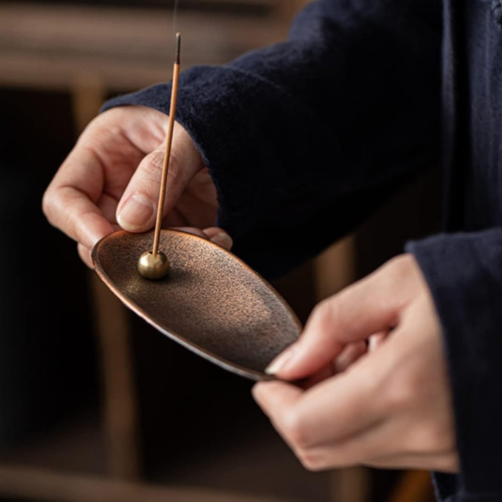Movable Alloy Bead Incense Holder for Meditation